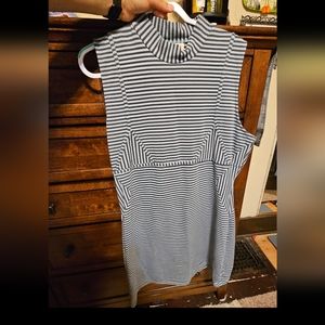 Fashion Brand Company Blue And Black Striped Bikini Dress Size 4X